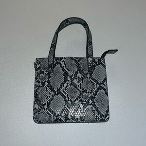 Faux snake skin mini bag